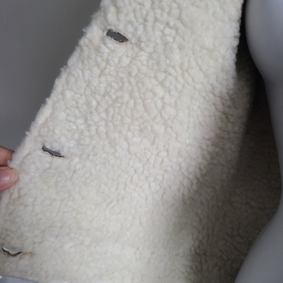 Annie Blue Denim Jacket with Sherpa Lining, Small Jacket - Picture 6 of 11